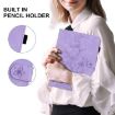 Tecno Megapad 11 Purple Lily Embossed Leather Tablet Case - 6