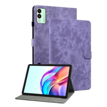 Tecno Megapad 11 Tiger Pattern Purple Flip Leather Tablet Case - 1