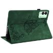Tecno Megapad 11 Green Butterfly Flower Embossed Leather Tablet Case - 5