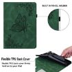 Tecno Megapad 11 Green Butterfly Flower Embossed Leather Tablet Case - 6