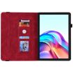 Tecno Megapad 11 Red Butterfly Flower Embossed Leather Tablet Case - 3