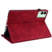 Tecno Megapad 11 Red Butterfly Flower Embossed Leather Tablet Case - 5