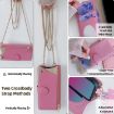 OPPO Find X8 Ultra Pink Crossbody Chain Fishtail Litchi Leather Case - 5