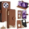 OPPO Find X8s+ Brown Crossbody Chain Fishtail Litchi Leather Case - 1