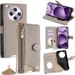 OPPO Find X8s+ Grey Crossbody Chain Fishtail Litchi Leather Case - 1