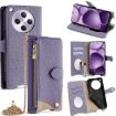 OPPO Find X8s+ Purple Crossbody Chain Fishtail Litchi Leather Case - 1