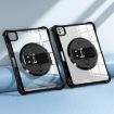 iPad Pro 13 2024 Rotation Grip Holder TPU Hybrid Clear Case (Black) - 4