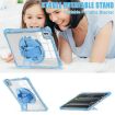 iPad Pro 13 2024 Light Blue Rotation Grip Holder TPU Clear Case - 6