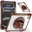 iPad Pro 13 2024 Rotation Grip Holder TPU Clear Case (Chocolate) - 2