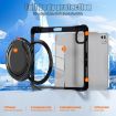 iPad Pro 13 2024 Black Rotation Ring Handle TPU Hybrid Clear Case - 3