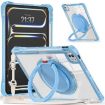 iPad Pro 13 2024 Case - Light Blue Rotation Ring Handle TPU Hybrid PC - 1