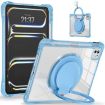 iPad Pro 13 2024 Case - Light Blue Rotation Ring Handle TPU Hybrid PC - 2