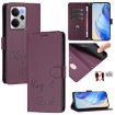 Realme 14 5G/14T 5G Violet RFID Leather Phone Case - Smile Embossing - 1