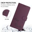 Realme 14x/V70/C75 5G Violet RFID Leather Phone Case - Smile Embossing - 5