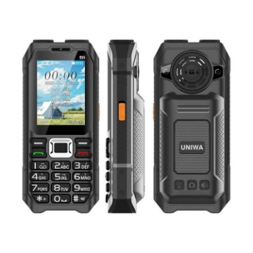 UNIWA M6000 Keypad Phone, 2.4", Dual Flashlights, 4 SIM, SOS, FM, US Plug - 1