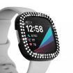 Fitbit Versa 3/Sense Double Row Diamonds PC Protective Case - Black - 3