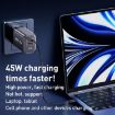REMAX U2-AC 45W GaN Fast Charger USB & Type-C EU Plug Digital Display - 4