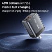 REMAX U2-AC 45W GaN Fast Charger USB Type-C Digital Display UK Plug - 2