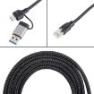 2m RJ45 to USB-C Side Bend High Speed Ethernet Cable - 3