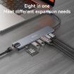 Yesido HB27 8 in 1 Type-C 3.1 Multifunctional HUB Adapter Dock (Dark Grey) - 2