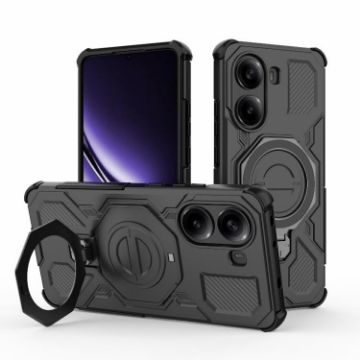 Redmi Turbo 4 5G J-20 Black MagSafe Magnetic TPU+PC Phone Case - 1