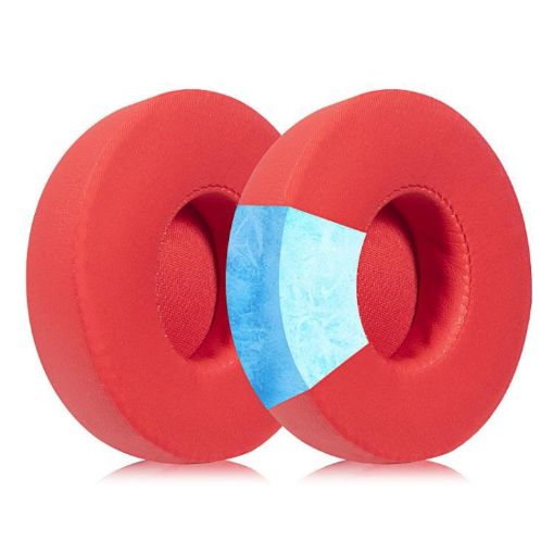 Ice Feeling Gel Earpads for Beats Solo3/Solo2 - 1 Pair (Red) - 1