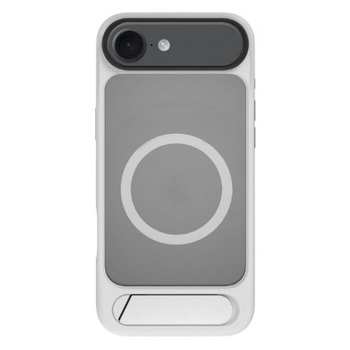 iPhone 17 Air Kalebol MagSafe Tilt Holder PC Hybrid TPU Case Grey White - 1