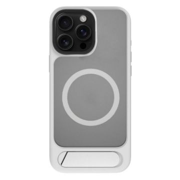 iPhone 15 Pro Max Kalebol MagSafe Tilt Holder Case Grey White - 1
