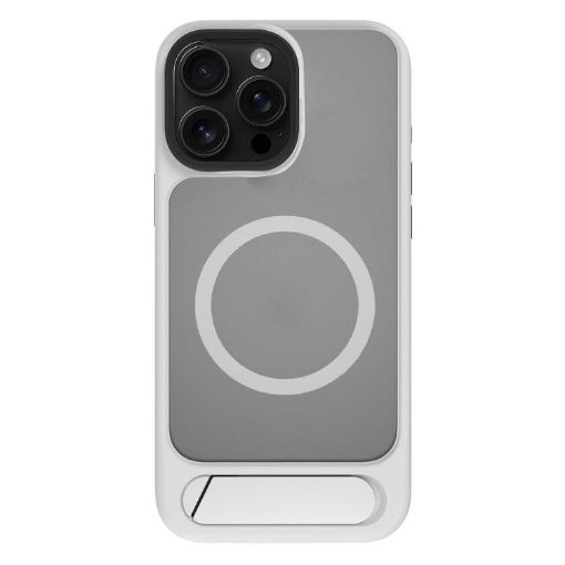 iPhone 15 Pro Max Kalebol MagSafe Tilt Holder Case Grey White - 1