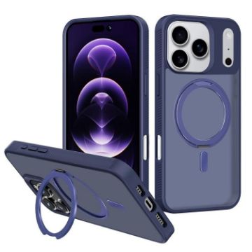 iPhone 17 Pro Kalebol Rotating Holder MagSafe Blue Hybrid Case - 1
