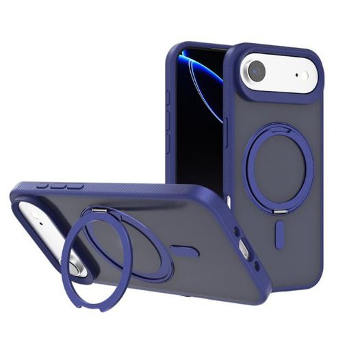 iPhone 17 Air Kalebol Rotating Holder MagSafe Case Blue PC TPU Hybrid - 1