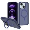 iPhone 15 Plus Kalebol Rotating Holder MagSafe Blue Phone Case - 1