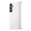 Samsung Galaxy S24+/S25+ 5G Leather Wallet Case with Strap - White - 3