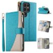 Samsung Galaxy S24 Ultra 5G Blue Leather Wallet Case with Strap - 1