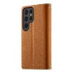 Samsung Galaxy S24 Ultra 5G Brown Leather Wallet Case with Strap - 3