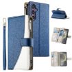 Samsung Galaxy S24/S25 5G Leather Wallet Case with Strap - Dark Blue - 1