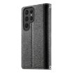Samsung Galaxy S23 Ultra 5G Leather Wallet Case with Strap (Black) - 3