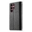 Samsung Galaxy S22 Ultra 5G Leather Wallet Case with Strap (Black) - 3