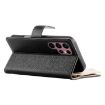 Samsung Galaxy S22 Ultra 5G Leather Wallet Case with Strap (Black) - 5