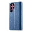 Samsung Galaxy S22 Ultra 5G Dark Blue Leather Wallet Case with Strap - 3