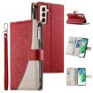 Samsung Galaxy S21+ 5G Red Leather Wallet Case with Strap & Card Slots - 1
