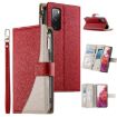 Samsung Galaxy S20 FE Red Leather Wallet Case with Strap & Card Slots - 1