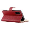 Samsung Galaxy S20 Red Leather Wallet Case with Strap & Card Slots - 5