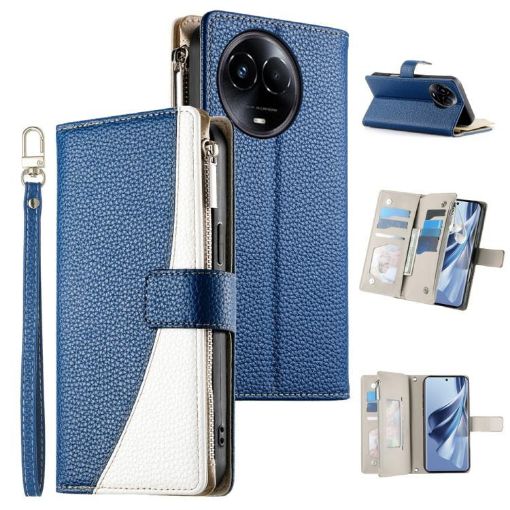 Realme 11 5G/11x/C67 5G/Narzo 60x Leather Wallet Case - Dark Blue - 1