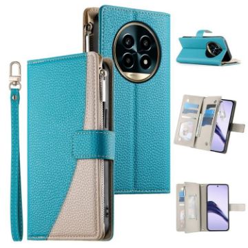 Realme 13 Pro/13 Pro+ Blue Leather Wallet Phone Case with Strap - 1