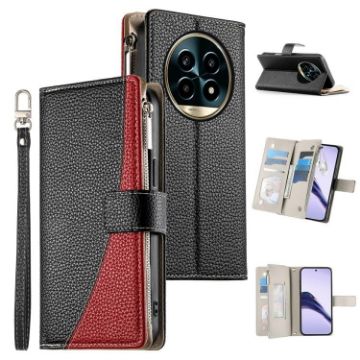 Realme 13 Pro/Pro+ Black Leather Wallet Case with Strap & Card Slots - 1