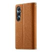 Realme C65 4G Leather Wallet Phone Case with Strap - Brown - 3