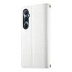 Realme C65 4G Global Leather Wallet Phone Case with Strap - White - 3