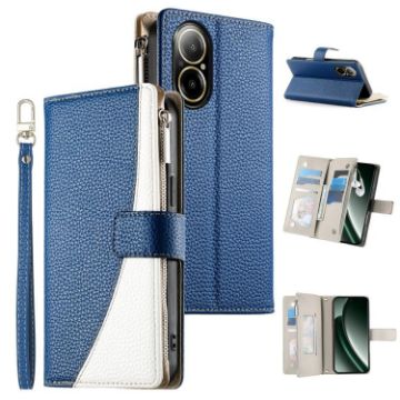Realme C67/12 Lite Global Leather Wallet Phone Case with Strap - Dark Blue - 1