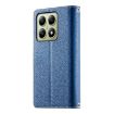 Xiaomi 14T Dark Blue Leather Wallet Phone Case with Strap - 3